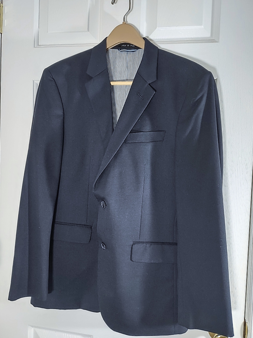 Men's Tommy Hilfiger Dark Navy Two-Button Wool Blazer